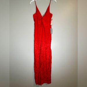 NSR red jumpsuit satin nordstrom Size M